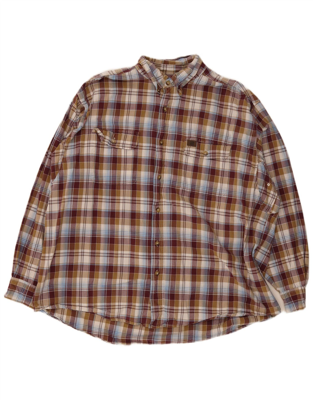 Camicia da uomo Wrangler XL a quadri marroni