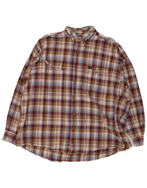 Camicia da uomo Wrangler XL a quadri marroni