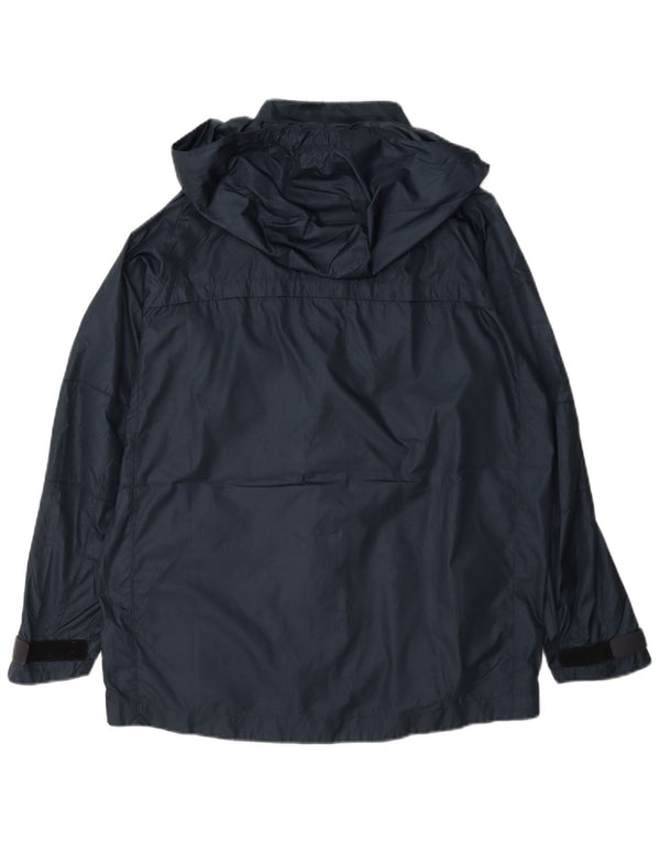 Giacca antipioggia con cappuccio Nike Barcelona da ragazzo, 13-14 anni, XL, blu navy, in poliestere