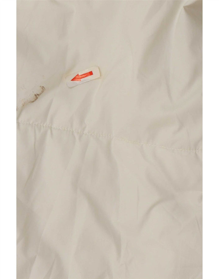 Cappotto imbottito con cappuccio Nike da donna UK 6 XS poliestere bianco