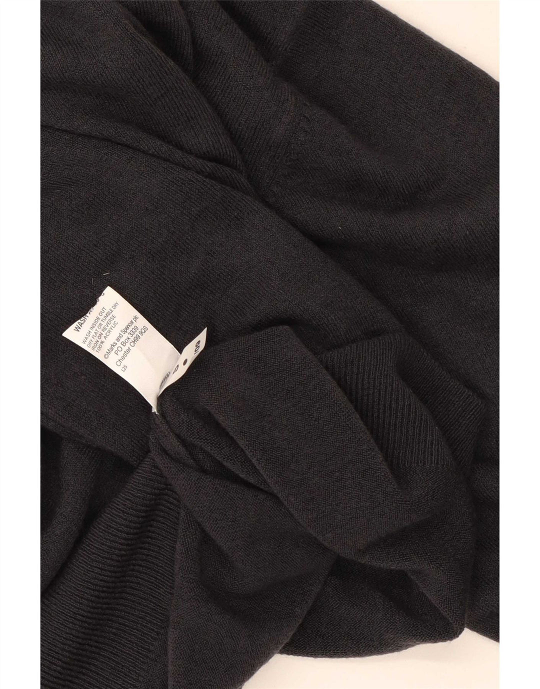 Maglione da uomo con scollo a V Marks & Spencer in acrilico grigio medio