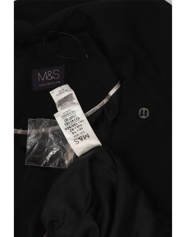 Trench da donna Marks & Spencer UK 14 grande poliestere nero
