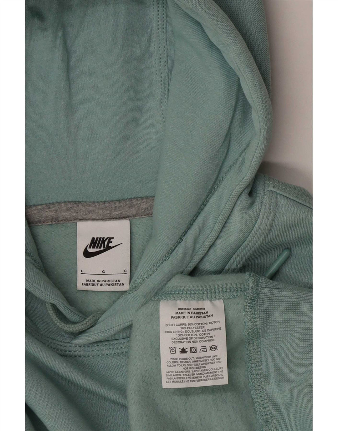Felpa con cappuccio da uomo Nike Large in cotone blu