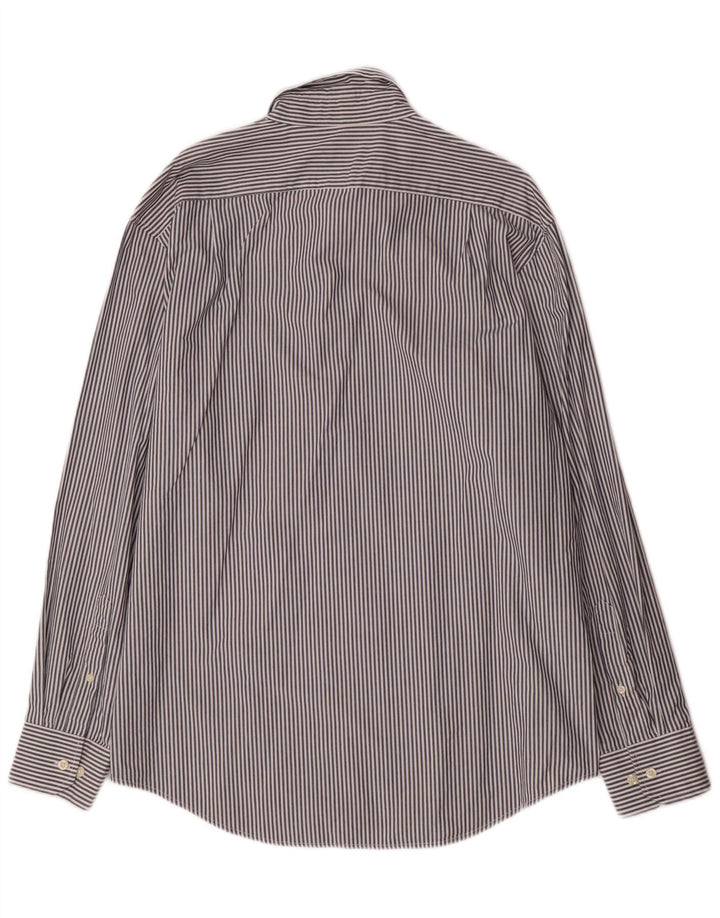 Camicia da uomo IZOD grande in cotone gessato blu navy