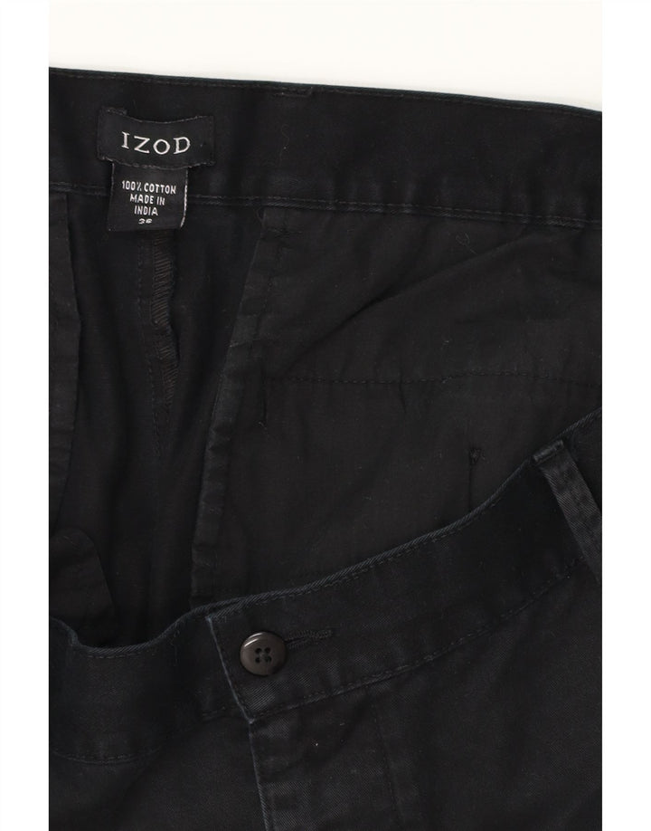 Pantaloncini chino da uomo IZOD W36 grandi in cotone nero