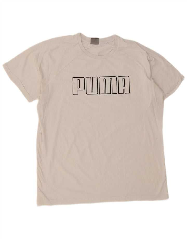 T-shirt grafica da uomo Puma Large bianca