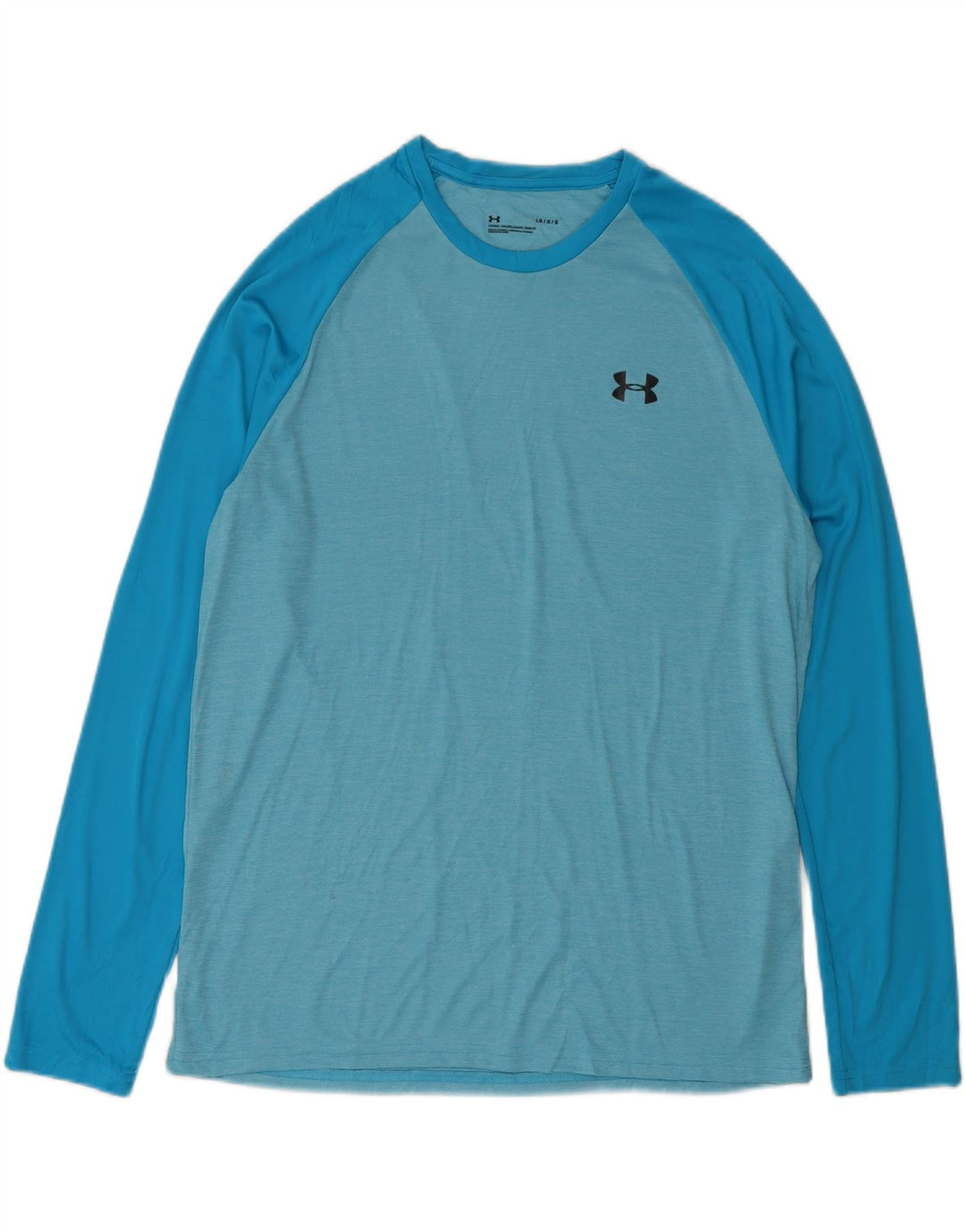 Maglia UNDER ARMOUR da uomo a maniche lunghe, grande, in poliestere color block blu