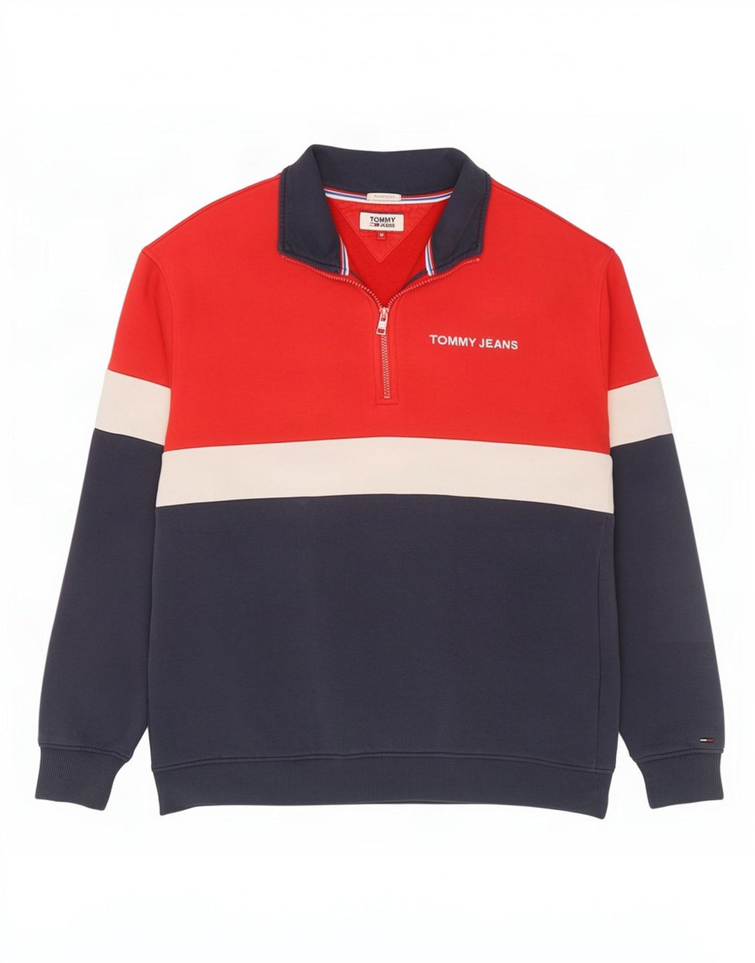 Tommy Hilfiger Uomo Felpa con vestibilità rilassata Maglione medio multicolore