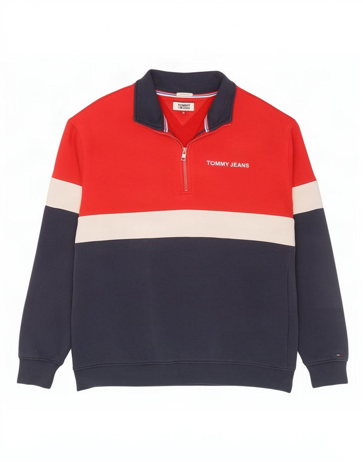 Tommy Hilfiger Uomo Felpa con vestibilità rilassata Maglione medio multicolore