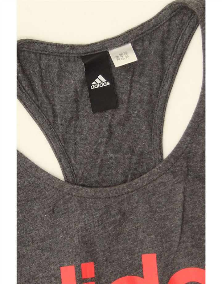 Canotta grafica da donna Adidas UK 8 piccola grigia chiazzata