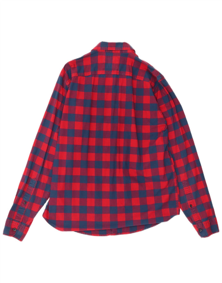 Camicia da uomo HOLLISTER in cotone a quadri rossi grandi