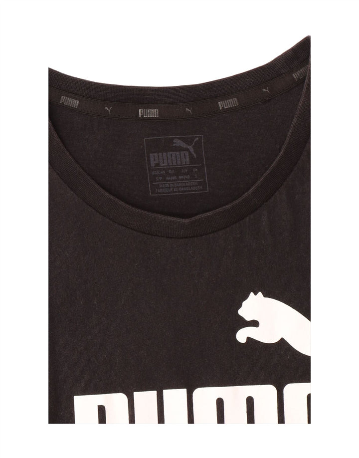 PUMA Mens Graphic T-Shirt Top Small Black Vintage Puma and Second-Hand Puma from Messina Hembry 