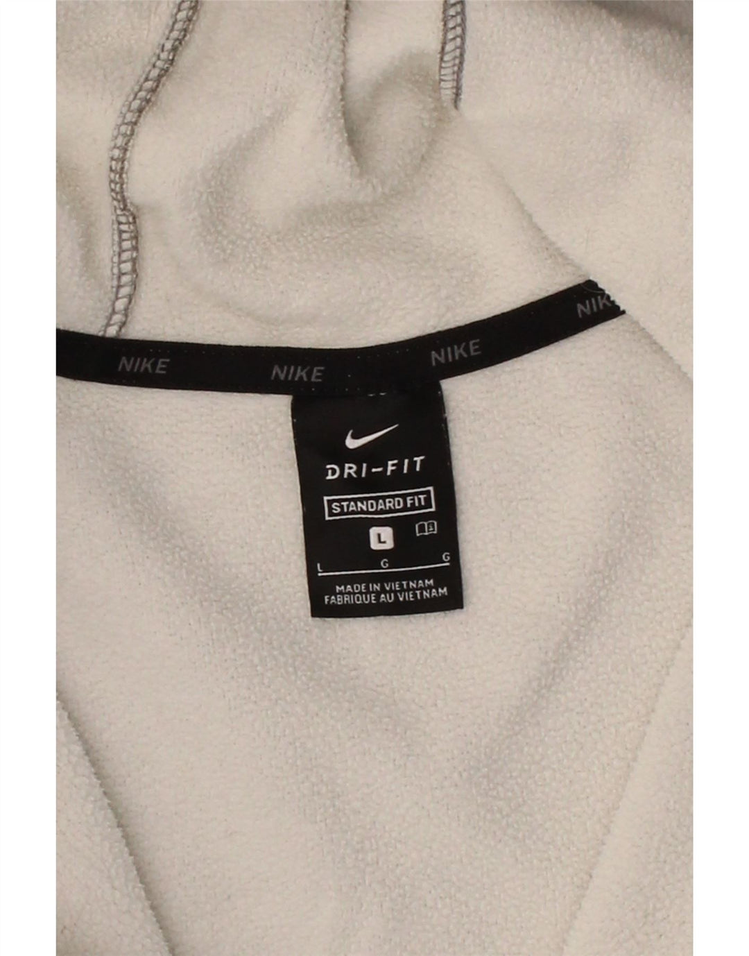 NIKE Mens Dri Fit Standard Fit Zip Hoodie Sweater Large Grey Polyester Vintage Nike and Second-Hand Nike from Messina Hembry 