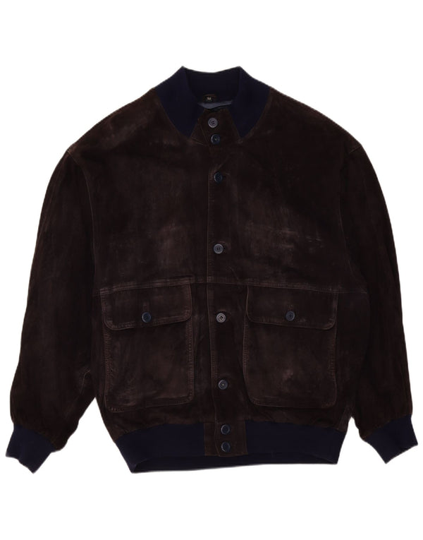 Giubbotto bomber da uomo in pelle scamosciata VINTAGE IT 52 XL Viola