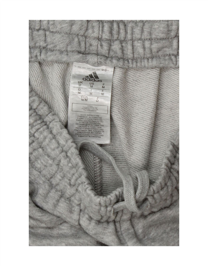 ADIDAS Mens Graphic Tracksuit Trousers Joggers Medium  Grey Flecked Cotton