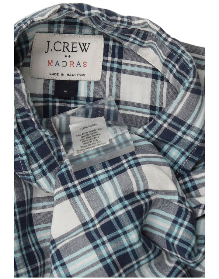 Camicia da uomo in flanella J. Crew in cotone a quadri blu medio