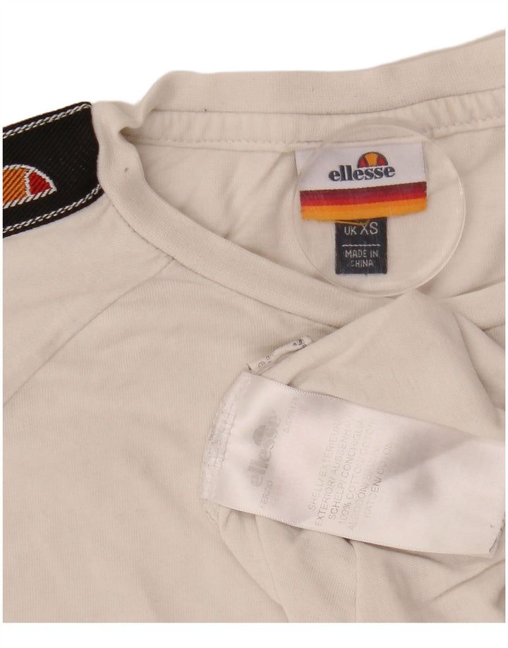 T-shirt grafica da uomo ELLESSE Top XS in cotone bianco