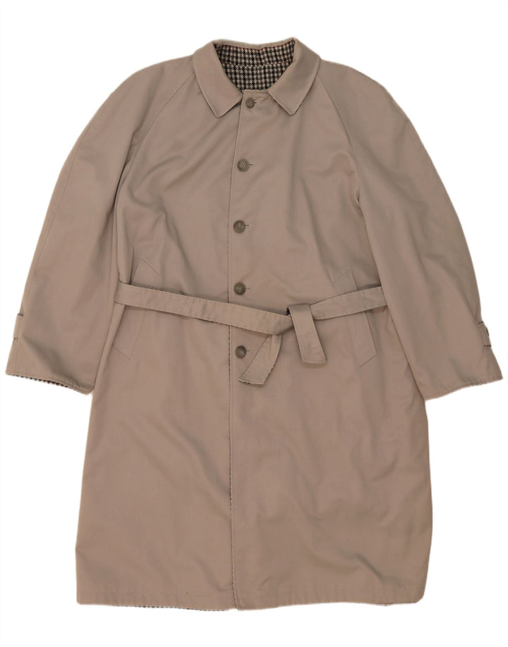 Trench reversibile da uomo Hamilton IT 56 3XL Poliestere a quadri grigio