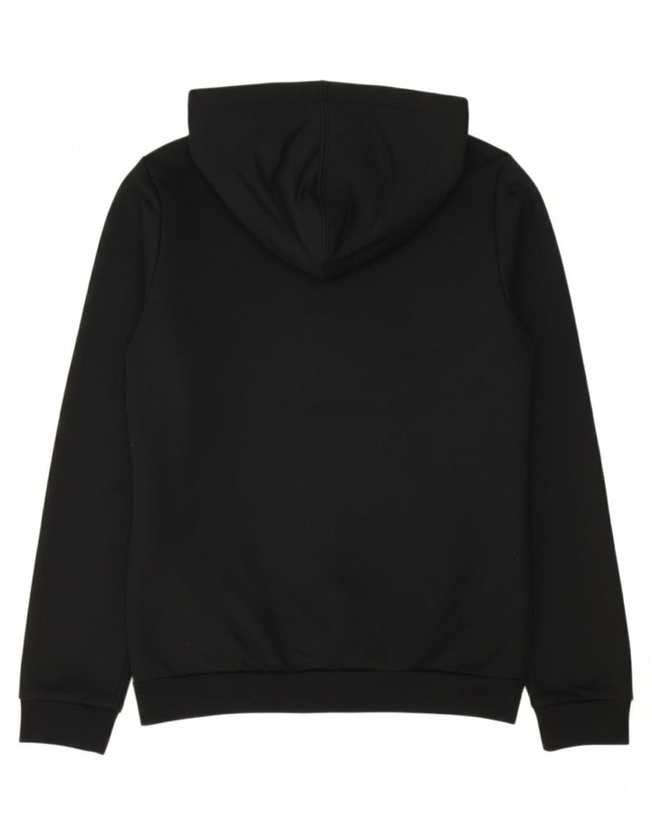 ADIDAS Womens Graphic Zip Hoodie Sweater UK 12/14 Medium Black Polyester Vintage Adidas and Second-Hand Adidas from Messina Hembry 
