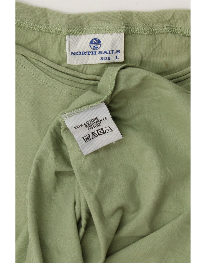 NORTH SAILS T-shirt grafica da uomo grande in cotone verde