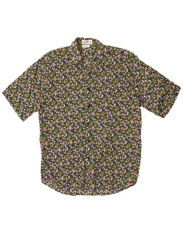 Camicia a maniche corte da uomo Daniel Dodd grande floreale verde