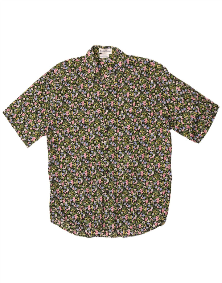 Camicia a maniche corte da uomo Daniel Dodd grande floreale verde