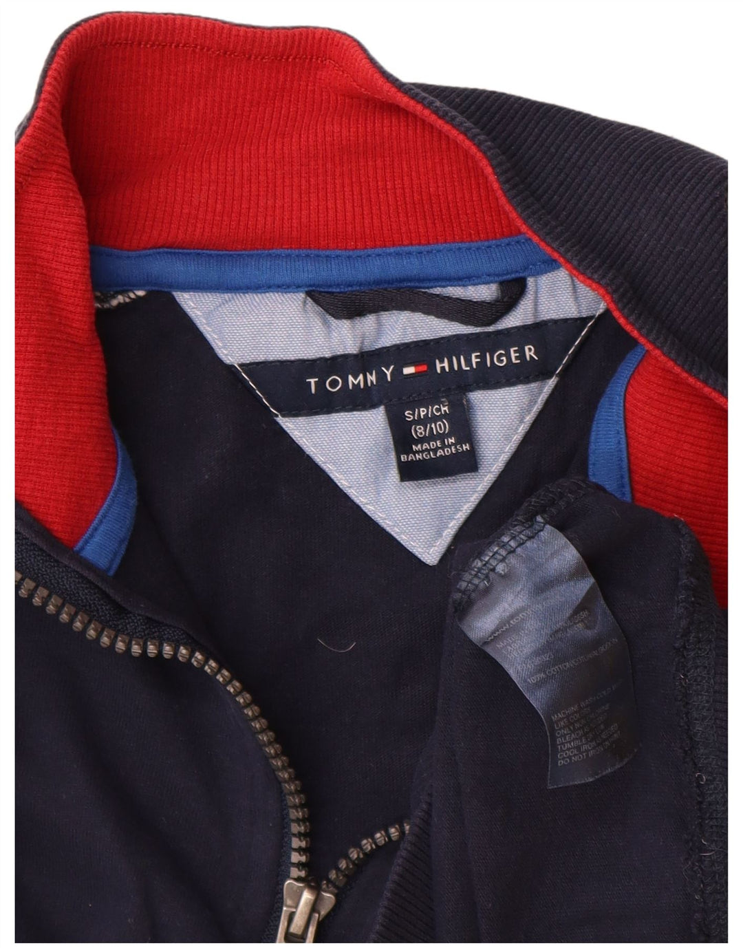 Tommy Hilfiger Ragazzi Felpa con grafica Maglione 8-9 anni Piccolo Blu Navy