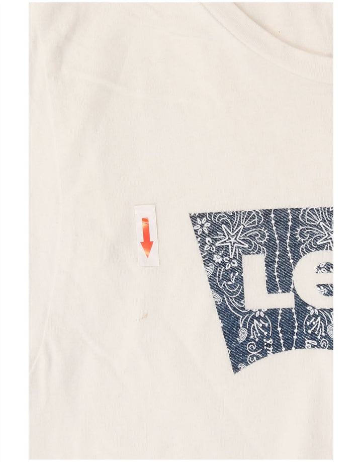 Canotta grafica per ragazze Levi's 11-12 anni in cotone bianco