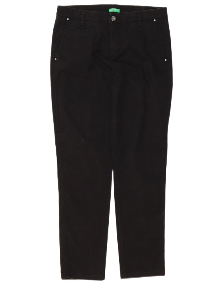 Pantaloni chino slim da donna Benetton W29 L29 neri
