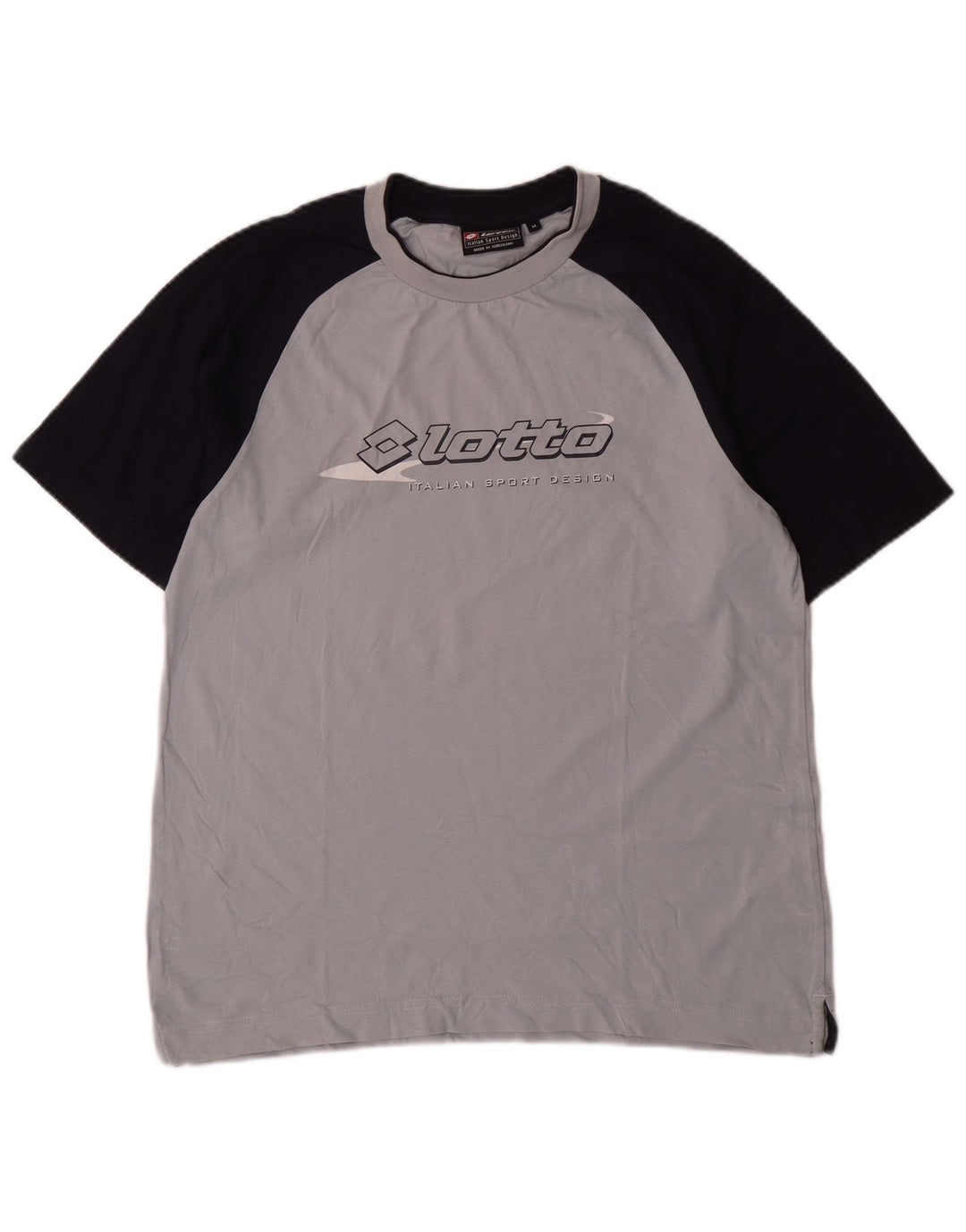 T-shirt grafica da uomo Lotto Top in cotone color block grigio medio