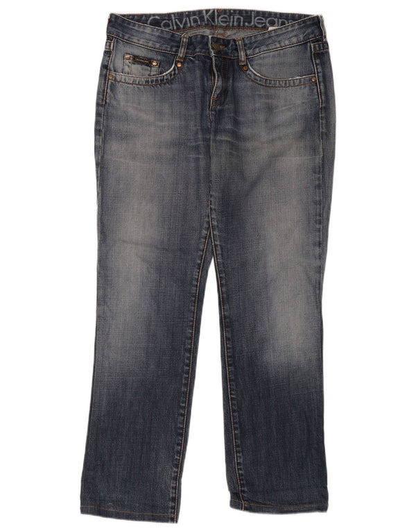 Jeans dritti da uomo Calvin Klein W31 L34 cotone blu