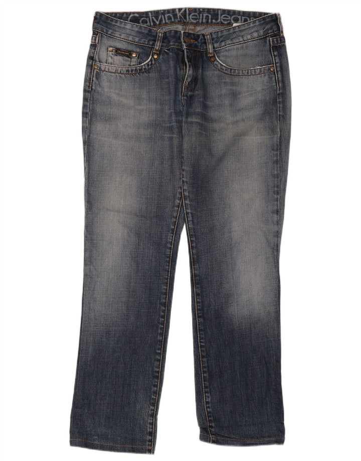 Jeans dritti da uomo Calvin Klein W31 L34 cotone blu
