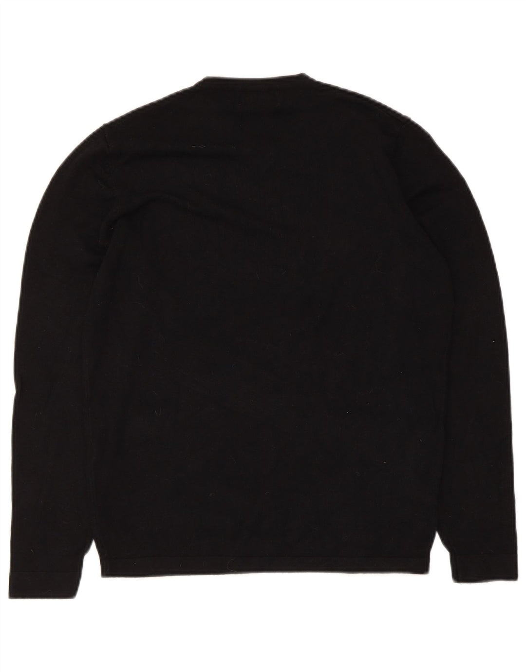 Maglione Zara da uomo con scollo a V piccolo in viscosa nera