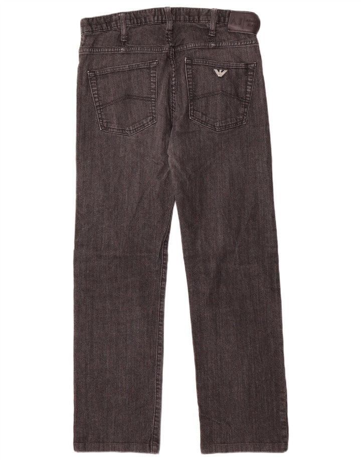 Jeans dritti da donna Armani W32 L28 cotone grigio