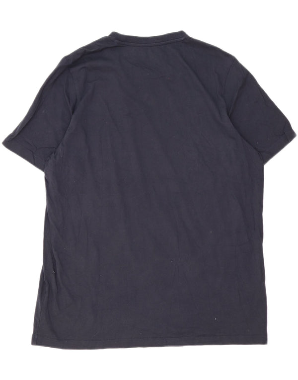 T-shirt grafica da uomo Adidas Top XL in cotone blu navy