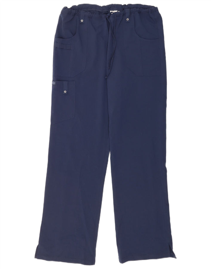 Dickies Pantaloni cargo dritti da donna grandi W34 L33 poliestere blu navy