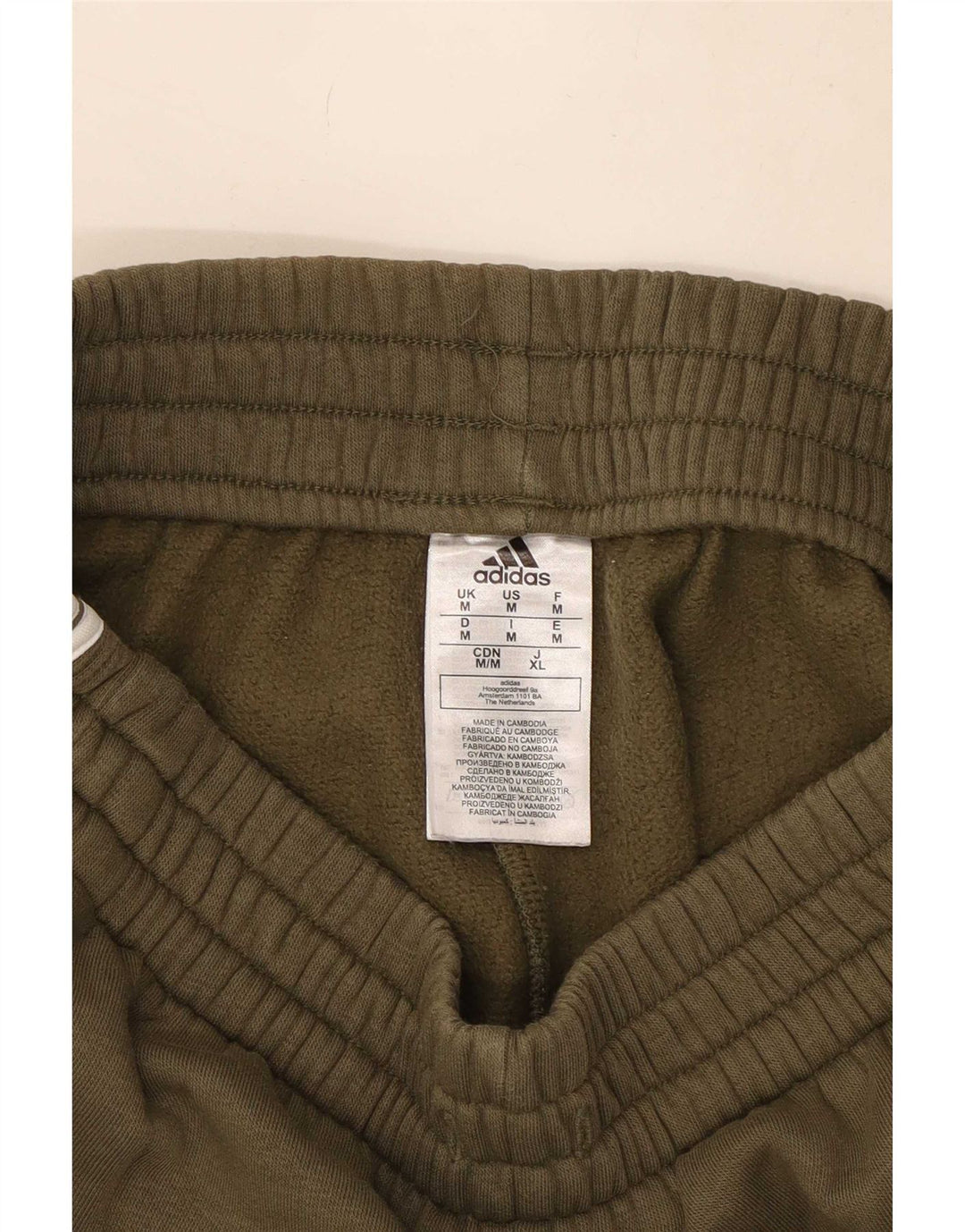 Pantaloni da tuta da uomo Adidas Joggers medio cotone kaki