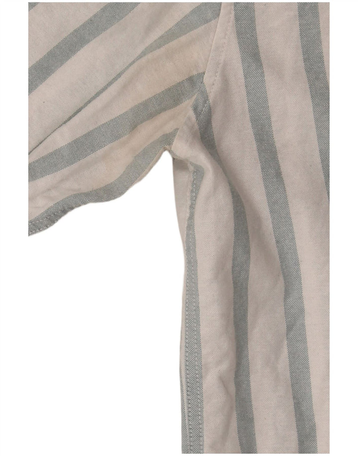 Camicia da uomo Regular Fit Tommy Hilfiger in cotone a righe bianche medie