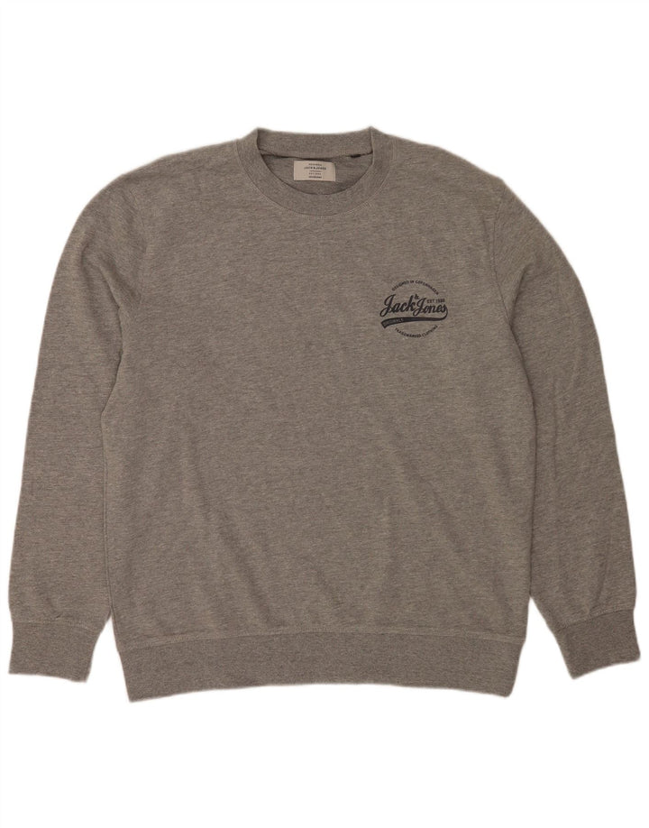 Felpa da uomo Jack & Jones Jumper XL in cotone grigio