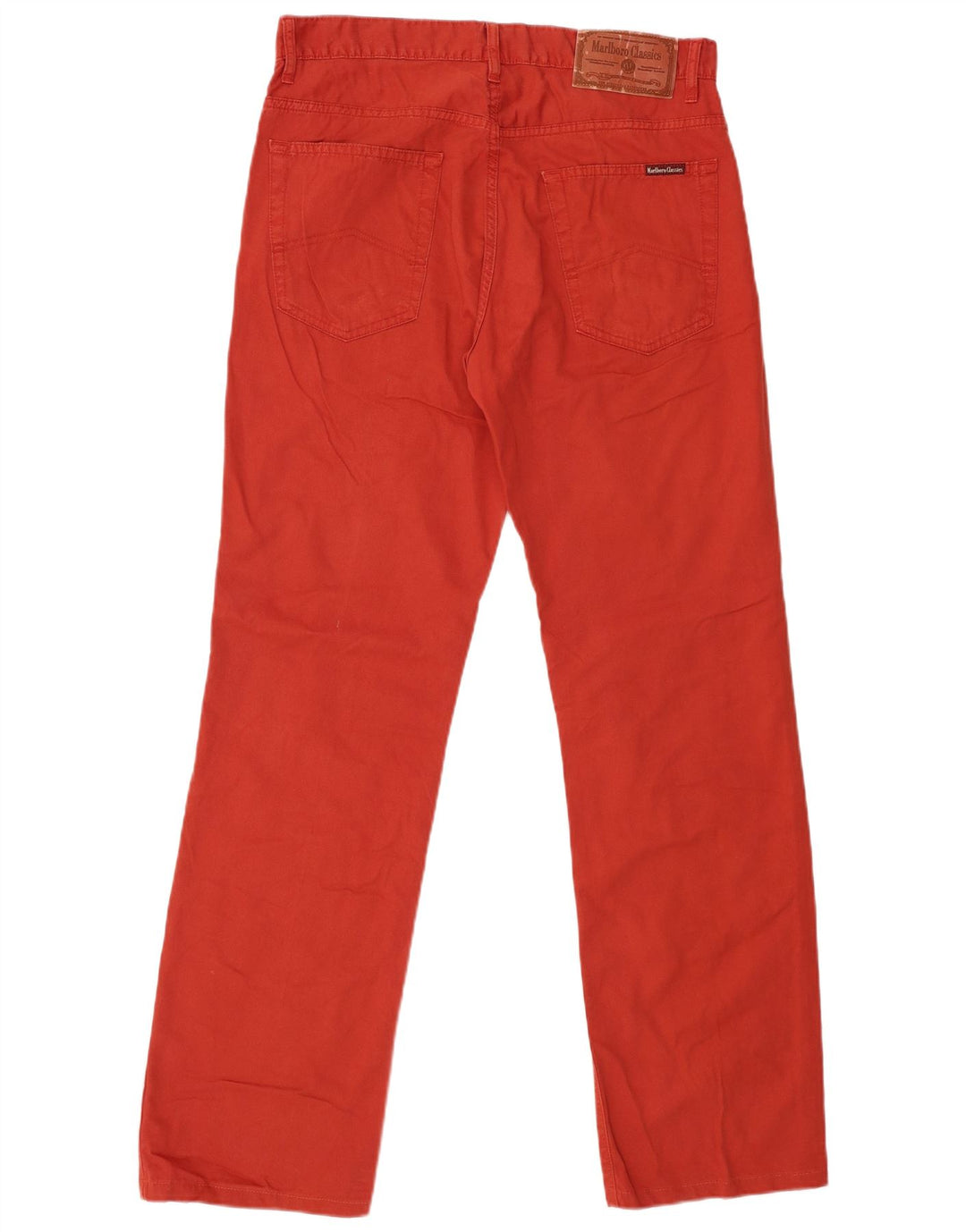 Pantaloni casual dritti da uomo Marlboro Classics W34 L32 cotone rosso