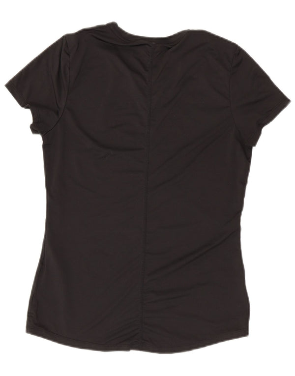 T-shirt NIKE Dri Fit Slim Fit da donna Top UK 10 Small Poliestere nero