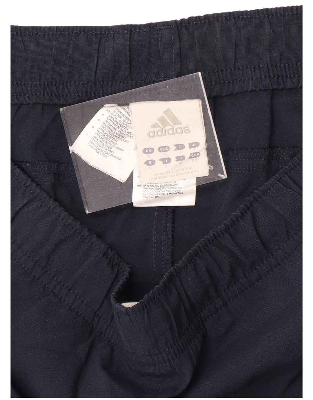 Pantaloncini sportivi ADIDAS da uomo Climalite piccoli in poliestere color block blu navy