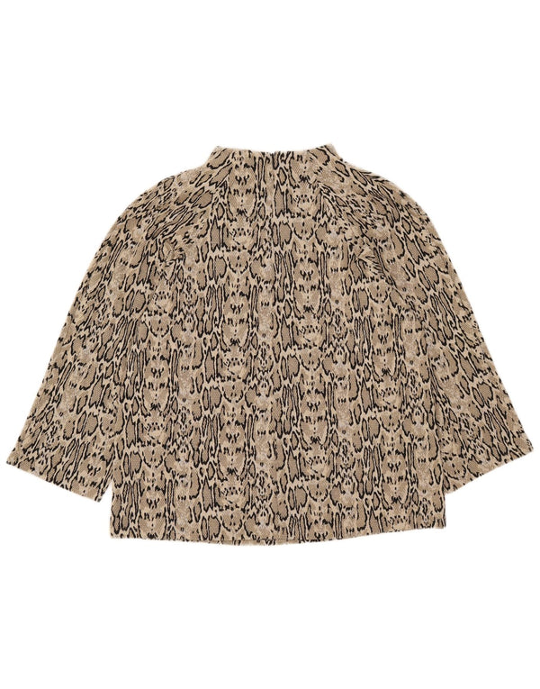 Marks & Spencer Top da donna a maniche lunghe UK 18 XL Nero con stampa animalier