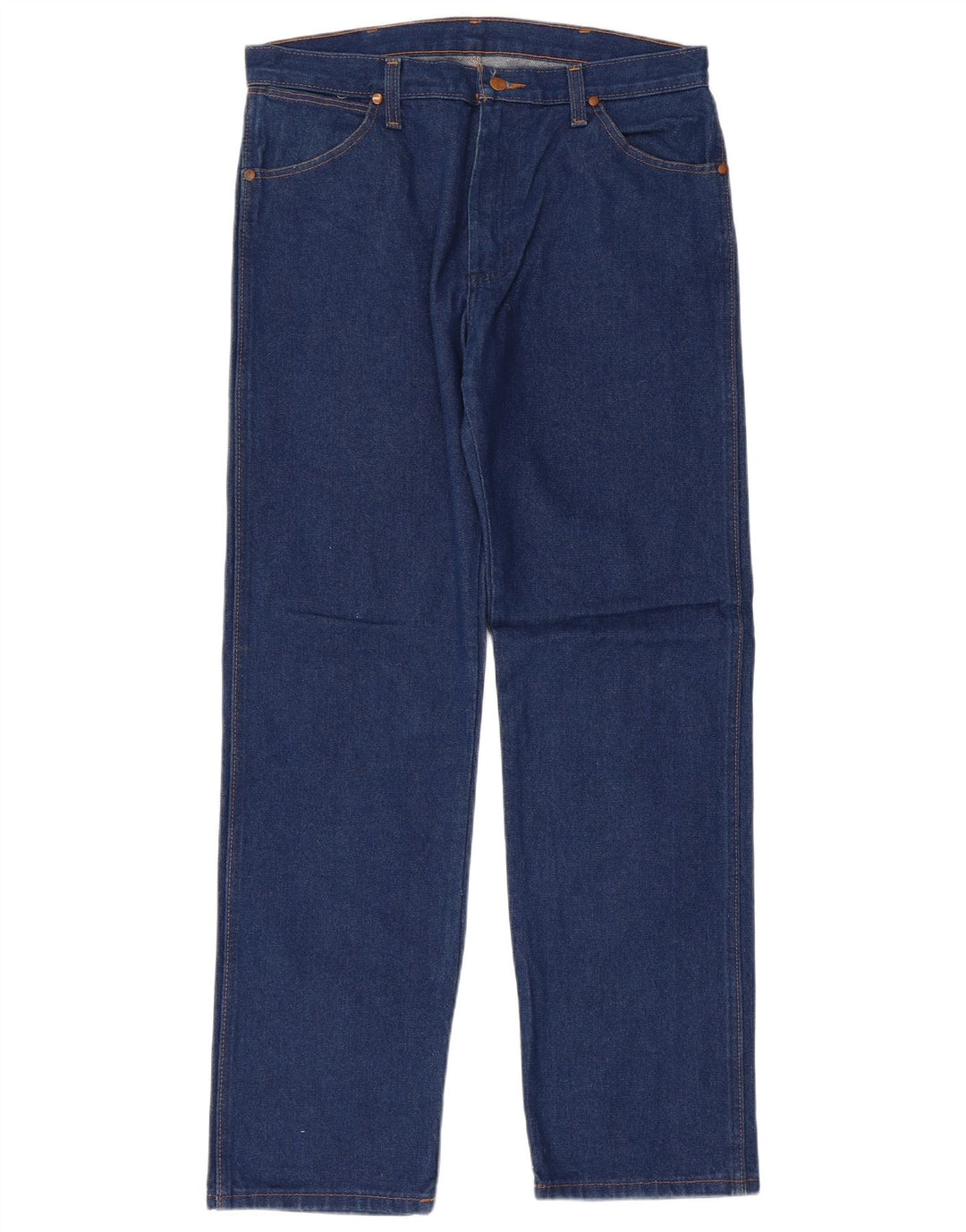 Jeans dritti regolari da uomo Wrangler W33 L32 cotone blu