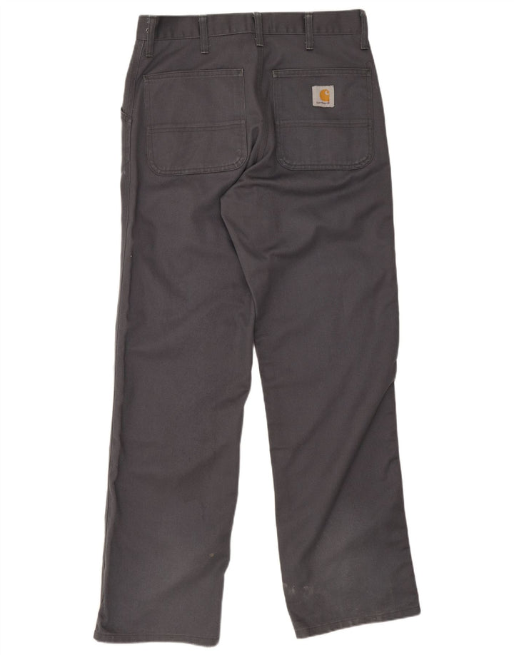 Pantaloni chino dritti da uomo Carhartt W30 L34 poliestere grigio
