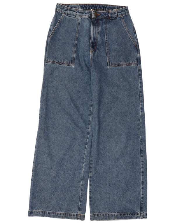 Jeans da donna a gamba larga a vita alta Lucy & Yak W30 L31 cotone blu