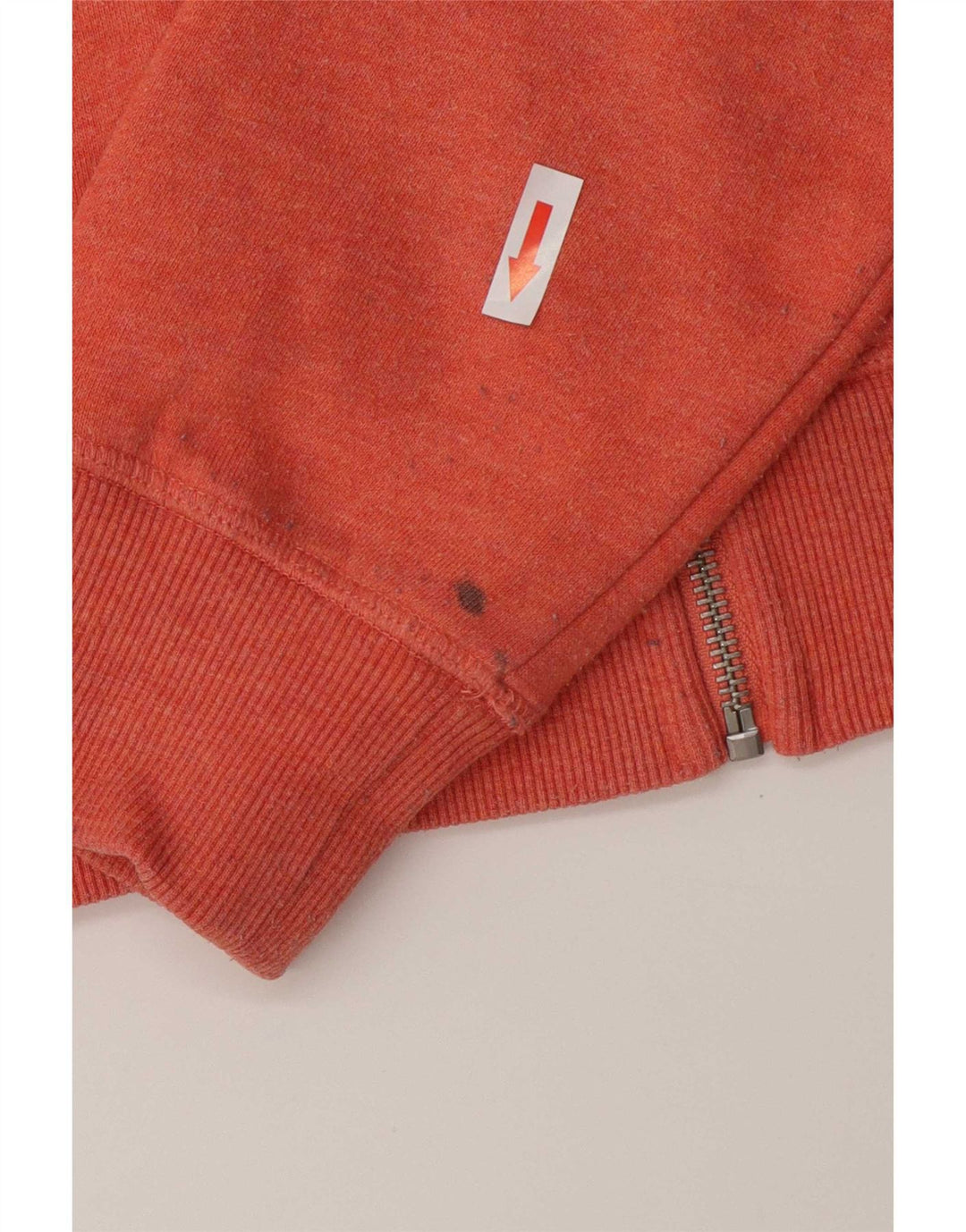 Maglione con cappuccio e zip oversize da donna Superdry UK 12 Cotone arancione medio
