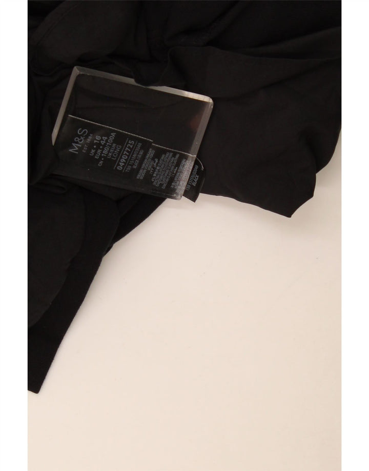 Abito tubino con maniche a 3/4 da donna Marks & Spencer UK 16 grande poliestere nero