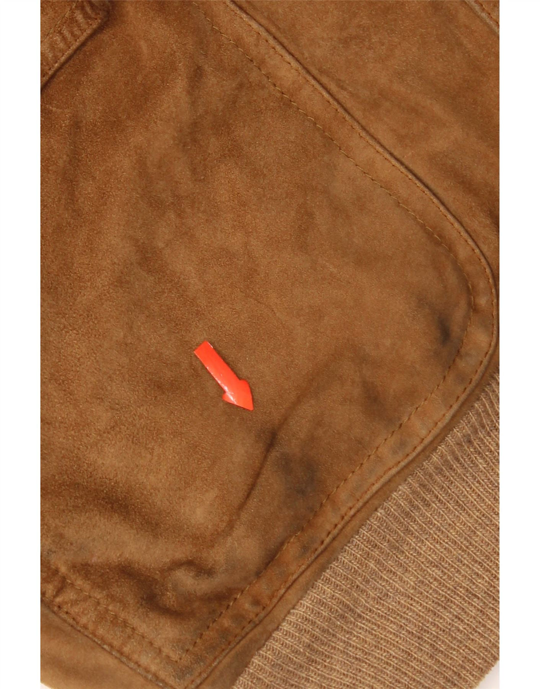 Giubbotto bomber in pelle scamosciata da uomo Salfra IT 52 XL in pelle marrone