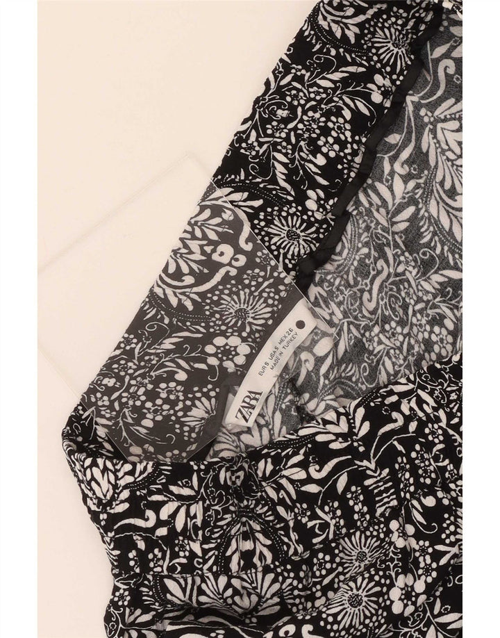 Minigonna Zara da donna piccola W26 nera floreale